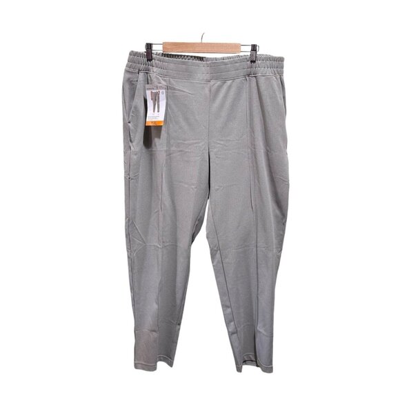 Mondetta Pintuck Straight Leg Pant XXL Beige Recycled Fabric Elastic Waist NWT - Picture 2 of 8